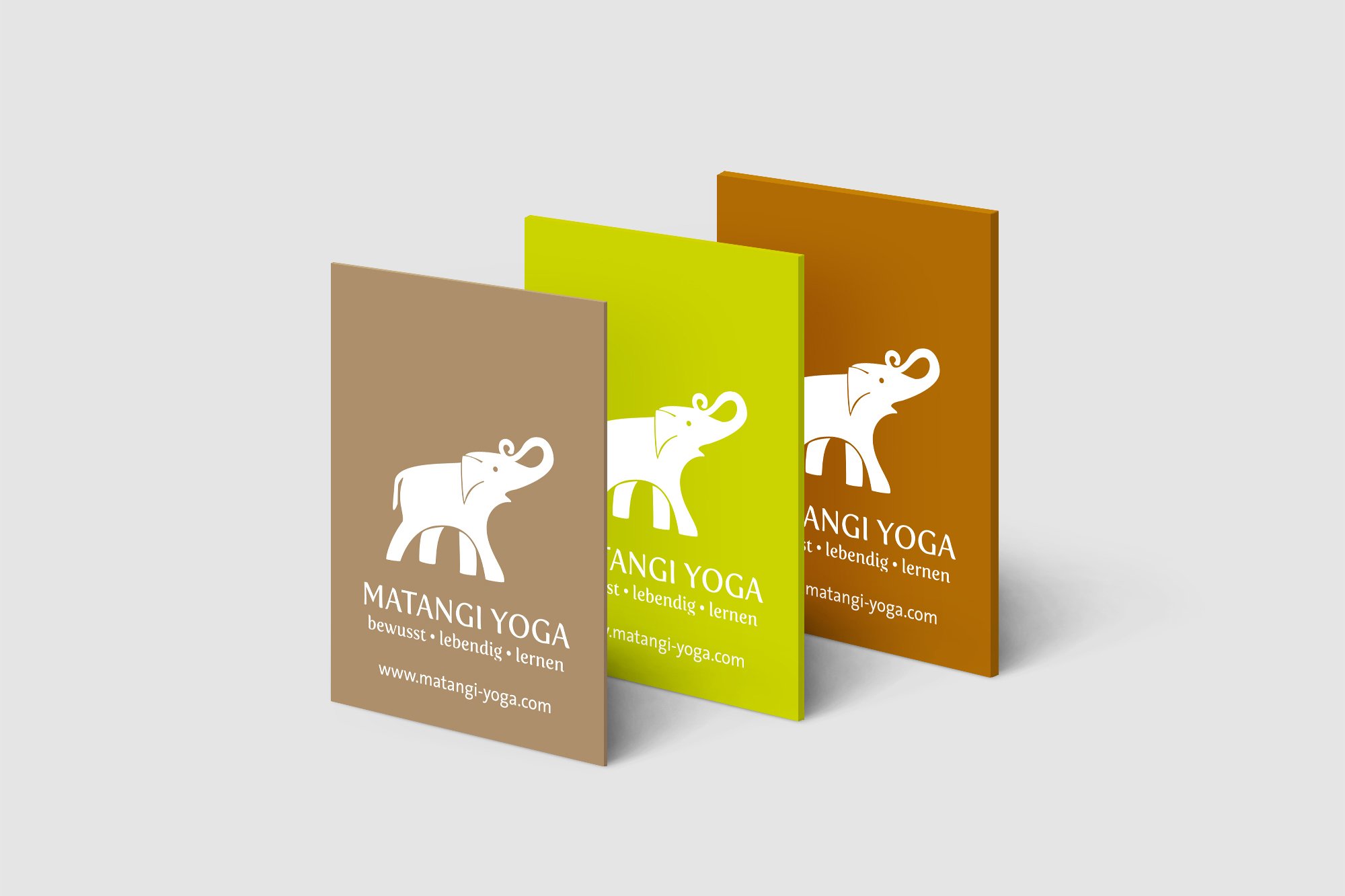 Werbeagentur aus Nordhausen/Thüringen für Grafikdesign und Webseiten:Visitenkarten der Yogapraxis Matangi Yoga