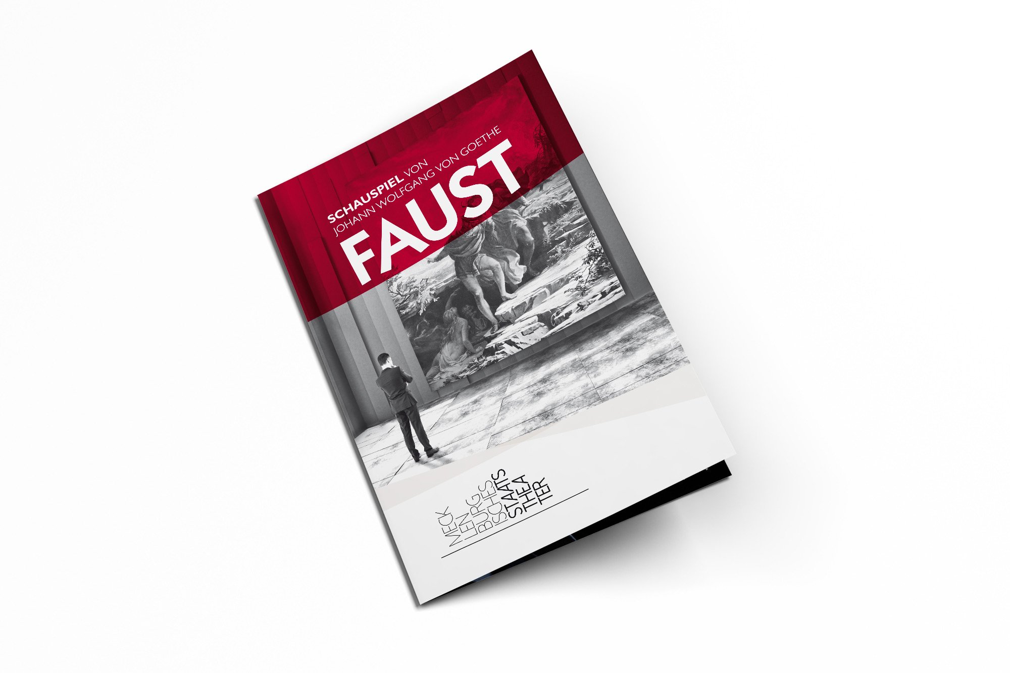 Werbeagentur aus Nordhausen/Thüringen für Grafikdesign und Webseiten: Programmheft zum Schauspiel Faust des Mecklenburgischen Staatstheaters für Kunst und Kultur