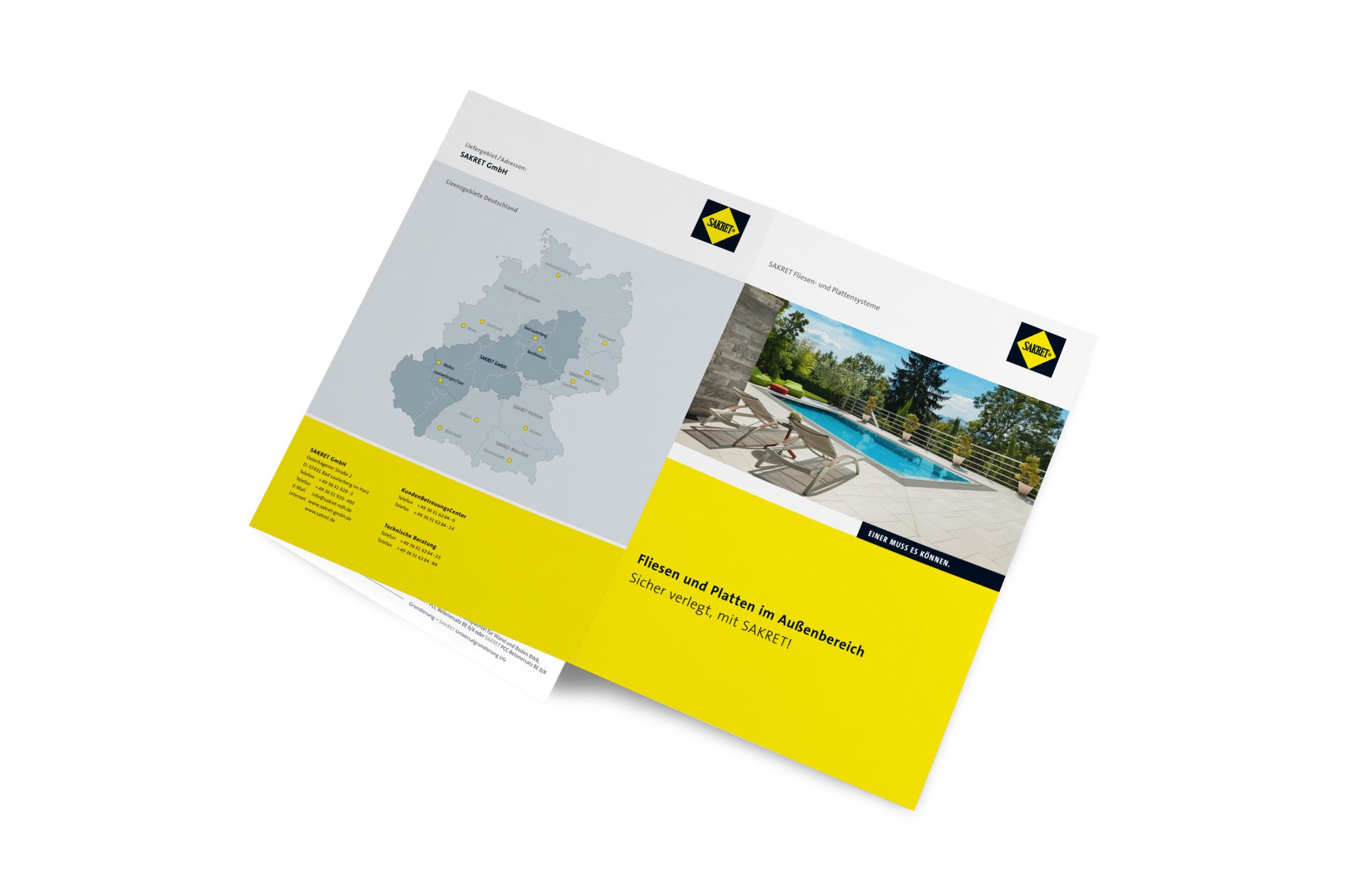 Werbeagentur aus Nordhausen/Thüringen für Grafikdesign und Webseiten: Folder „Fliesen und Platten im Außenbereich