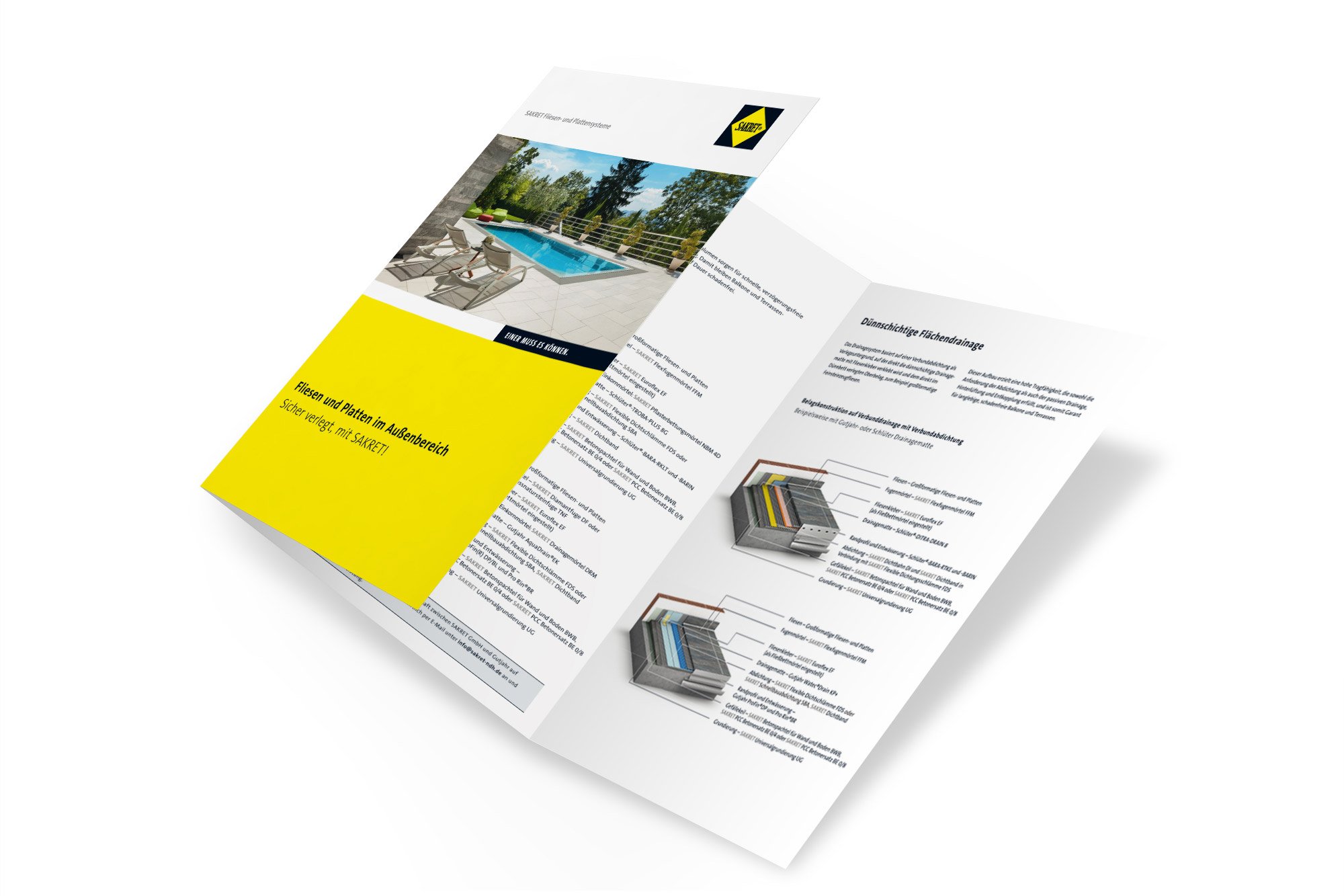 Werbeagentur aus Nordhausen/Thüringen für Grafikdesign und Webseiten: Folder „Fliesen und Platten im Außenbereich