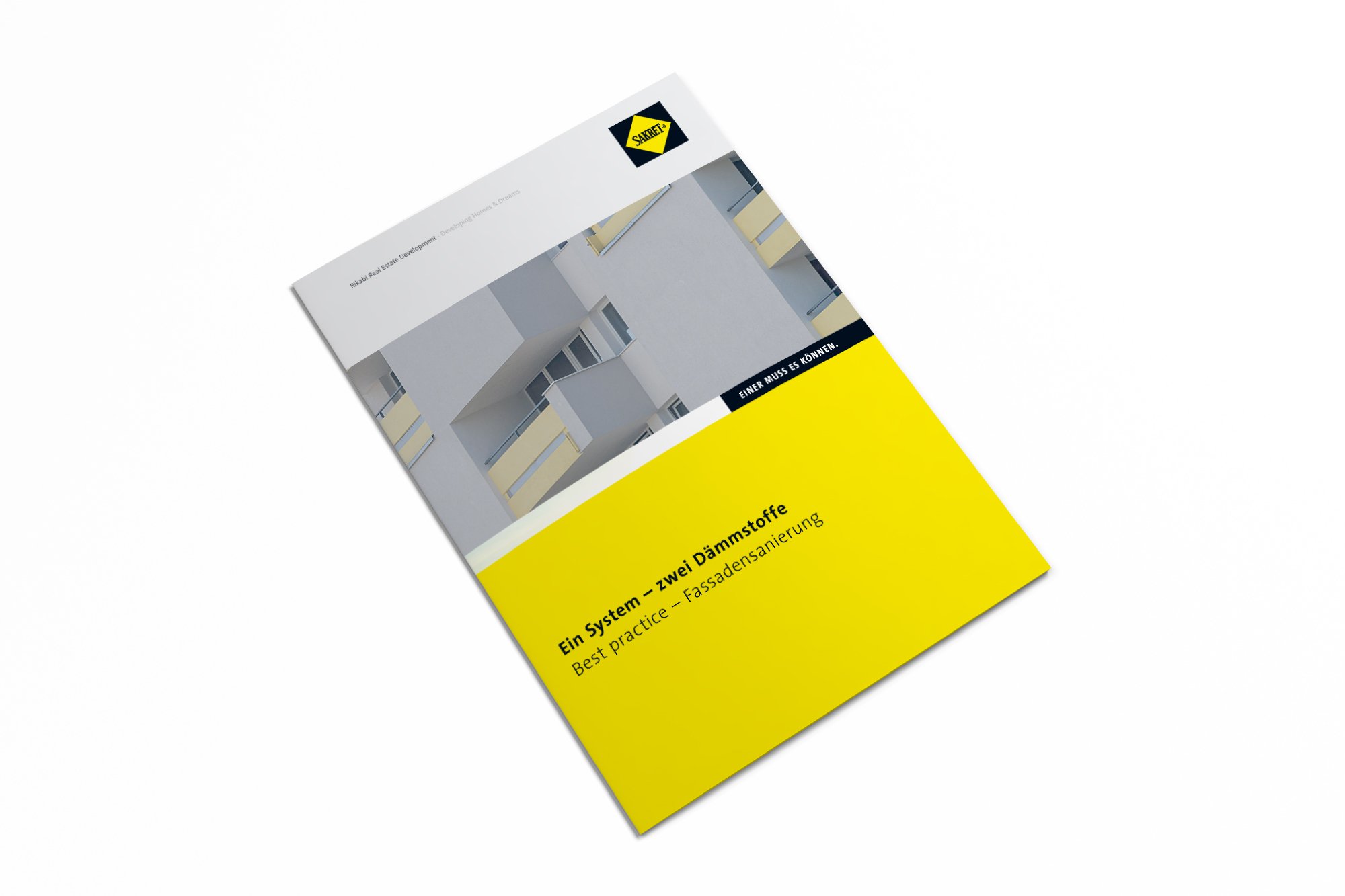 Werbeagentur aus Nordhausen/Thüringen für Grafikdesign und Webseiten: Folder „Fassadensanierung“ der SAKRET Trockenbaustoffe Europa GmbH & Co. KG für die Industrie