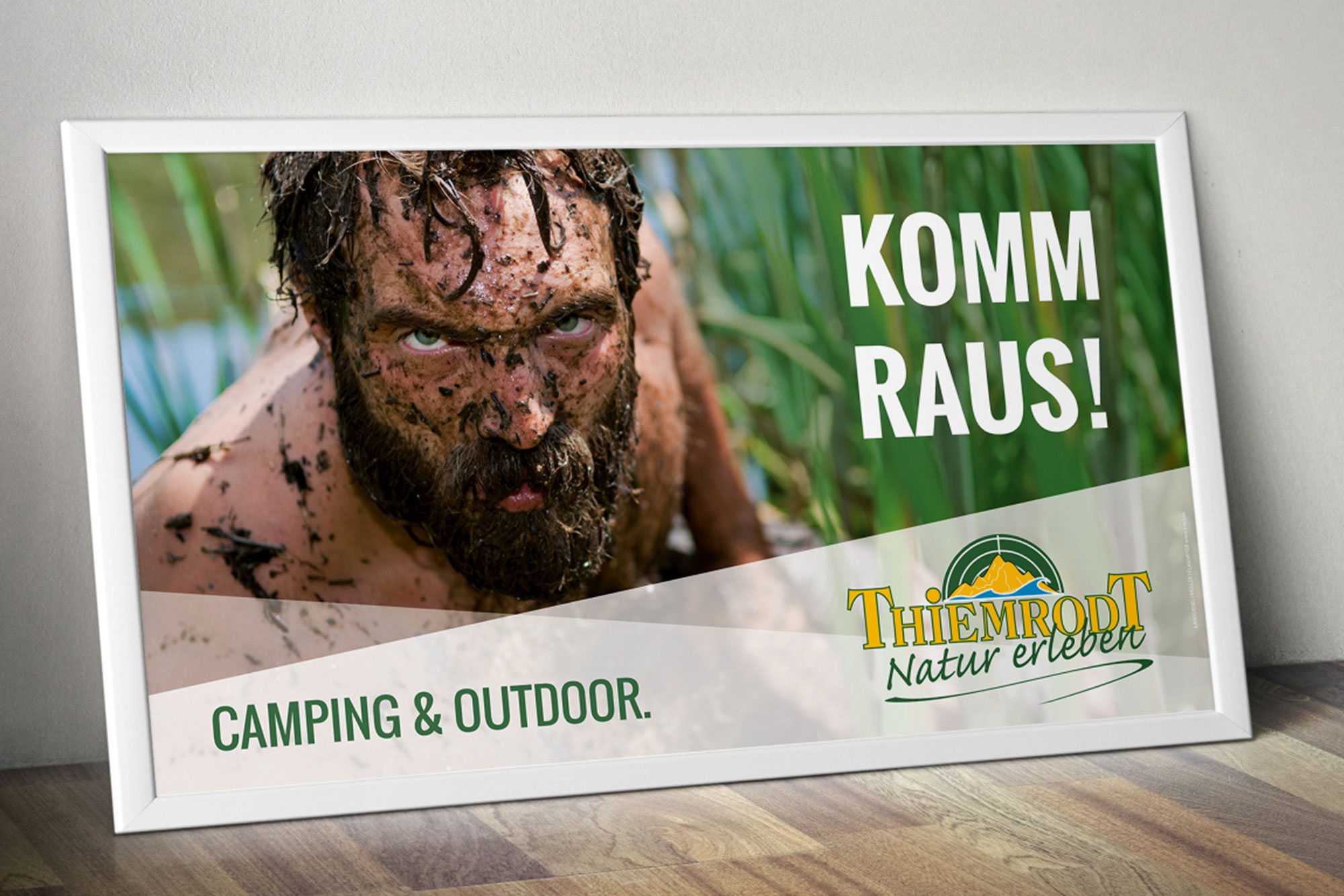 Werbeagentur aus Nordhausen/Thüringen für Grafikdesign und Webseiten: Plakat zur Kampagne „Komm raus!“ der Thiemrodt GmbH