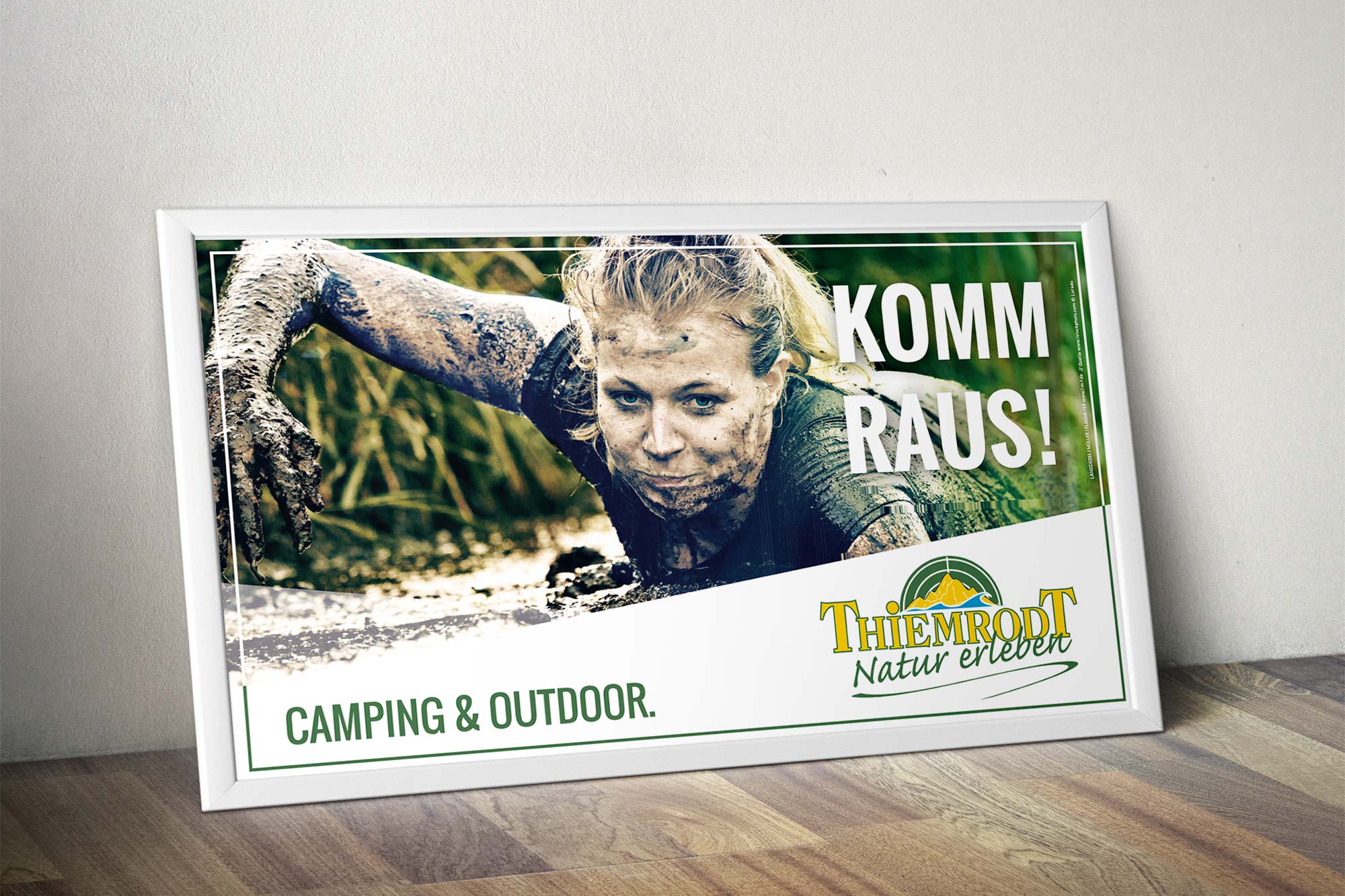 Werbeagentur aus Nordhausen/Thüringen für Grafikdesign und Webseiten: Plakat zur Kampagne „Komm raus!“ der Thiemrodt GmbH