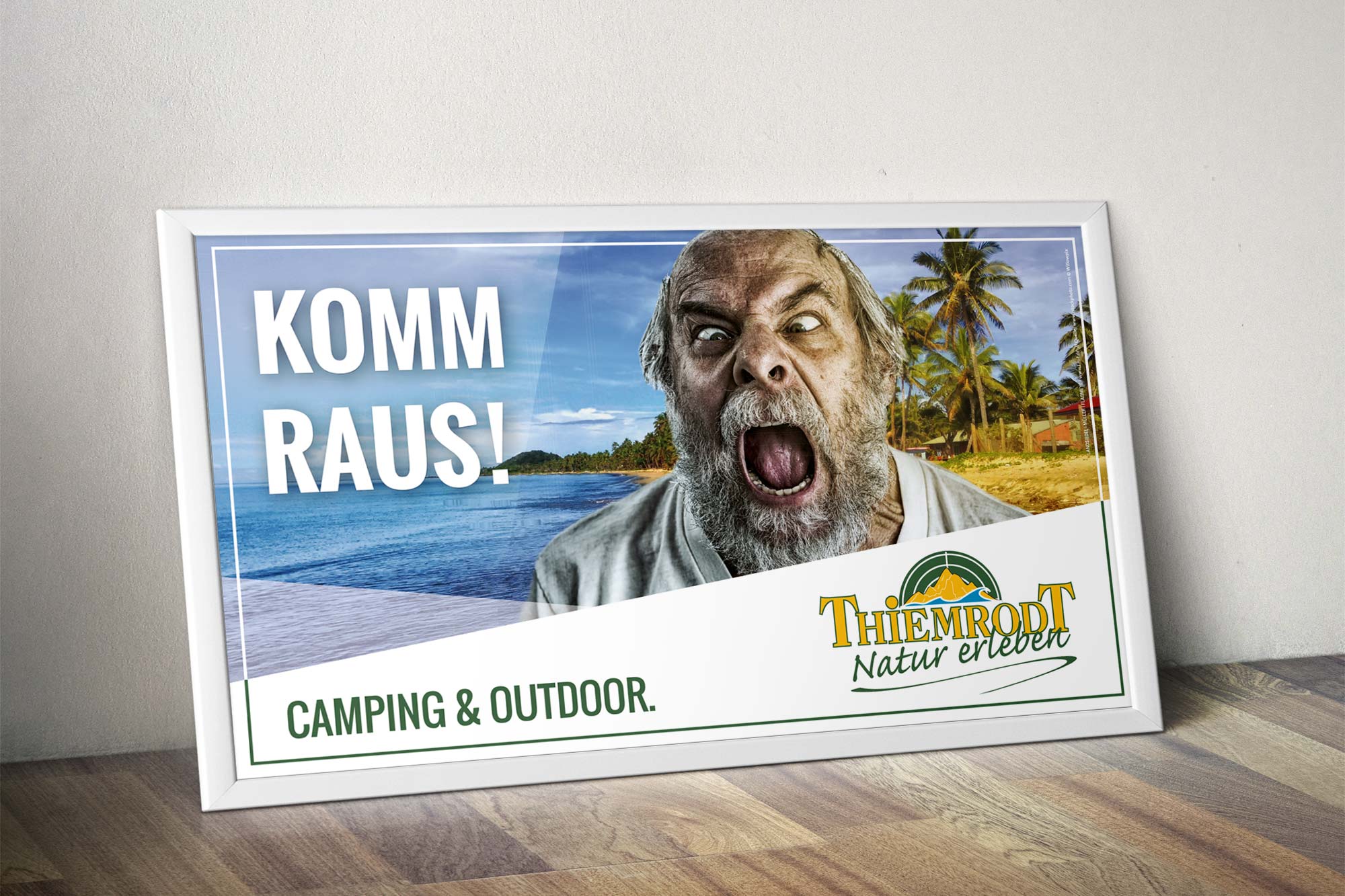 Werbeagentur aus Nordhausen/Thüringen für Grafikdesign und Webseiten: Plakat zur Kampagne „Komm raus!“ der Thiemrodt GmbH