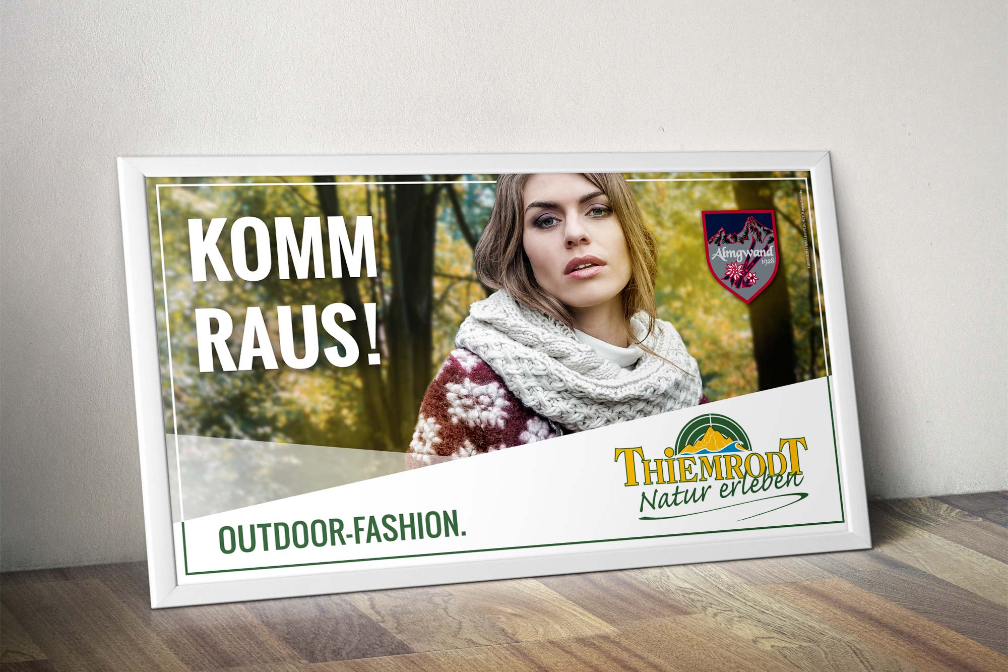 Werbeagentur aus Nordhausen/Thüringen für Grafikdesign und Webseiten: Plakat zur Kampagne „Komm raus!“ der Thiemrodt GmbH