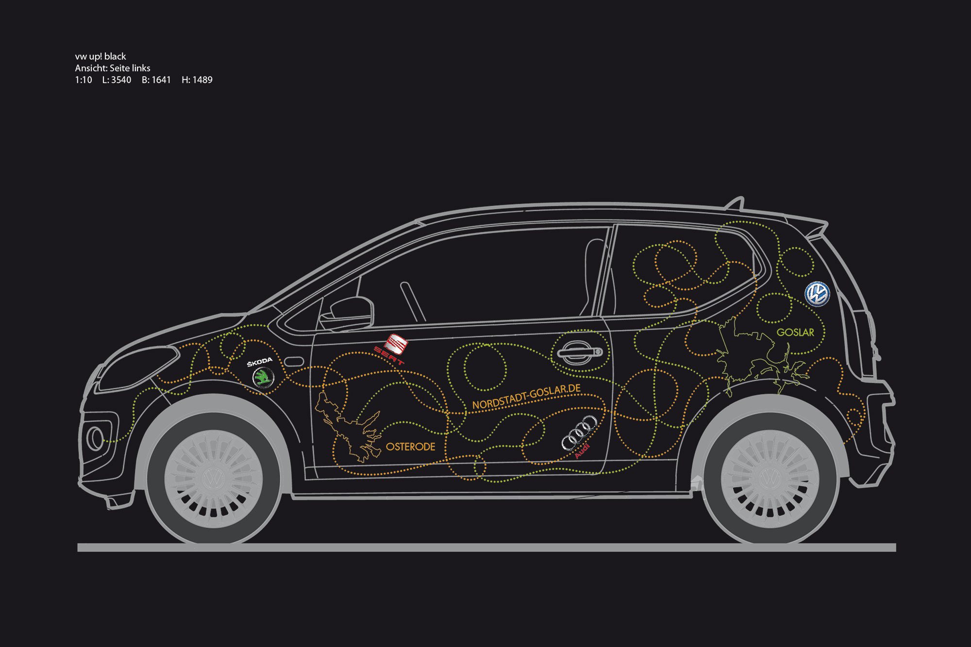 Werbeagentur aus Nordhausen/Thüringen für Grafikdesign und Webseiten: Fahrzeugbeschriftung des Autohauses Wentorf & Schenkhut