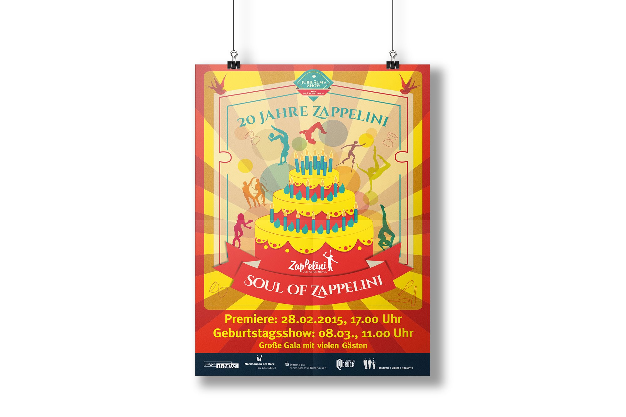 Werbeagentur aus Nordhausen/Thüringen für Grafikdesign und Webseiten: Gala-Plakat „Soul of Zappelini” des Kinder- und Jugendprojekts „Zappelini – Der Junge Zirkus“ für Kunst und Kultur